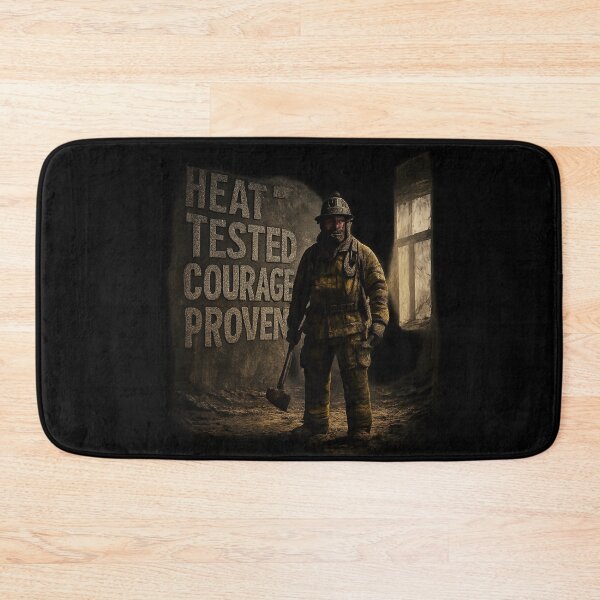 Item preview, Heat Tested Courage Proven - Heroic Firefighter Art designed and sold by MKreative Studio.