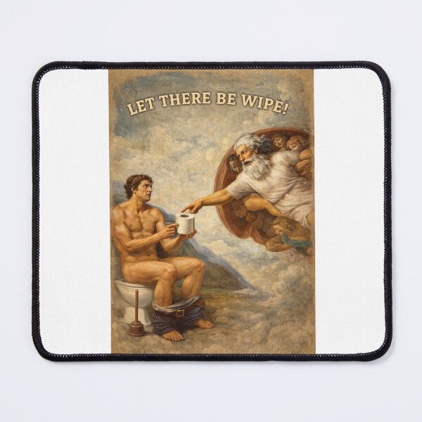 Item preview, Adam Toilet Paper Parody with Let There Be Wipe designed and sold by Aryabek.