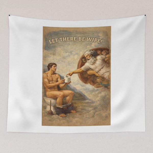 Item preview, Adam Toilet Paper Parody with Let There Be Wipe designed and sold by Aryabek.