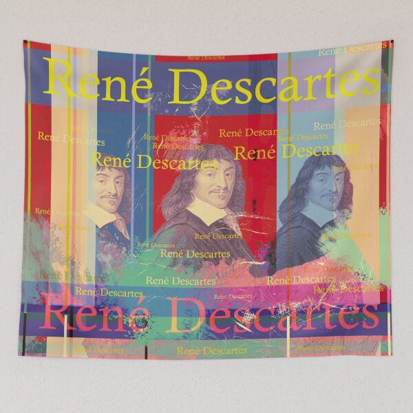 Item preview, René Descartes Portrait Collage Pop Art Design designed and sold by Mauswohn.