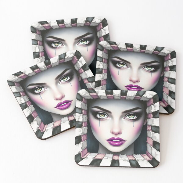 Item preview,  Pretty Girl Crying with Moist Pink Lips Stuck in a Brick Wall designed and sold by Huskyyy Designs.