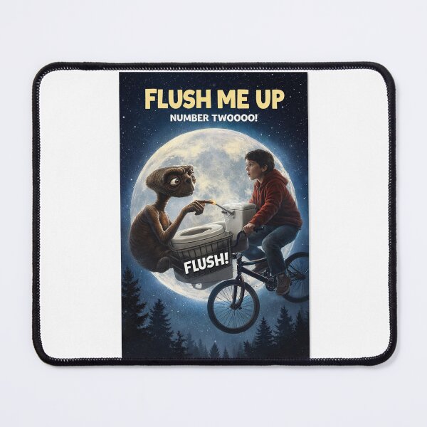 Item preview, E.T. Moon Bicycle Scene Toilet Humor Parody designed and sold by Aryabek.