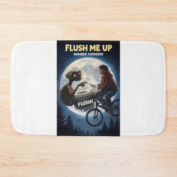 Item preview, E.T. Moon Bicycle Scene Toilet Humor Parody designed and sold by Aryabek.