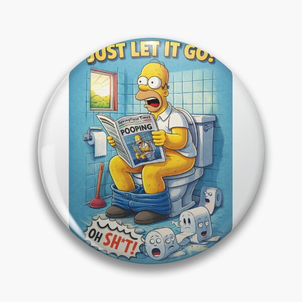 Item preview, Springfield Homer Cartoon Toilet Scene Parody designed and sold by Aryabek.