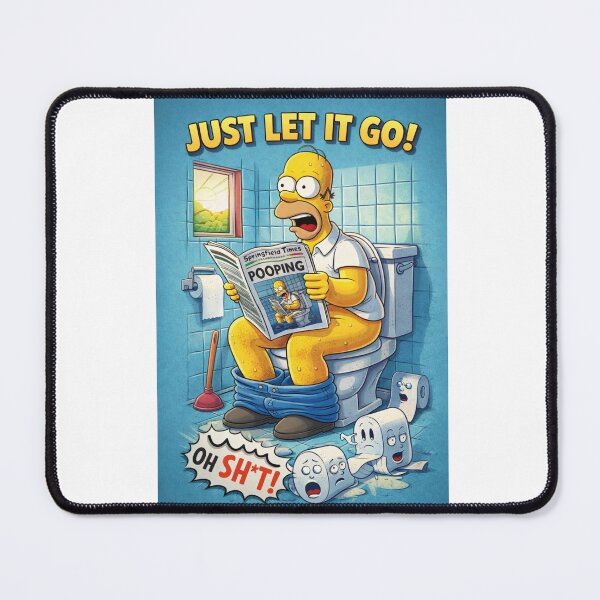 Item preview, Springfield Homer Cartoon Toilet Scene Parody designed and sold by Aryabek.