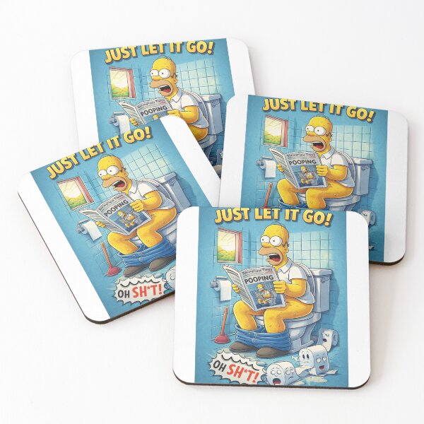 Item preview, Springfield Homer Cartoon Toilet Scene Parody designed and sold by Aryabek.