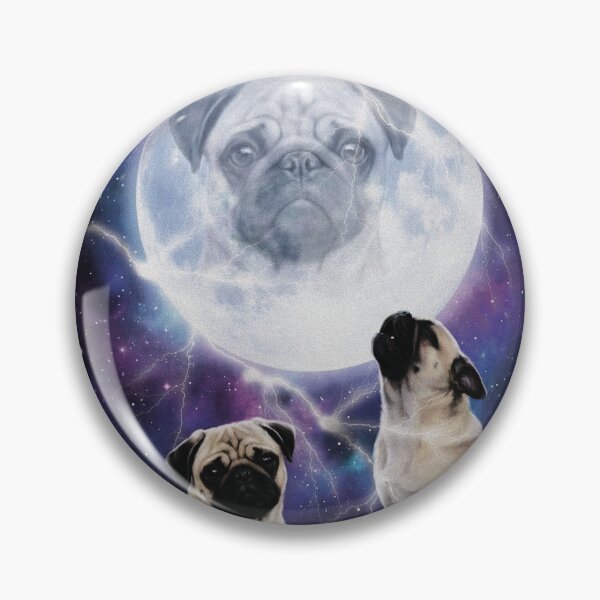 Item preview, Majestic Pugs Howling At The Moon Parody designed and sold by AdyKurniawan.