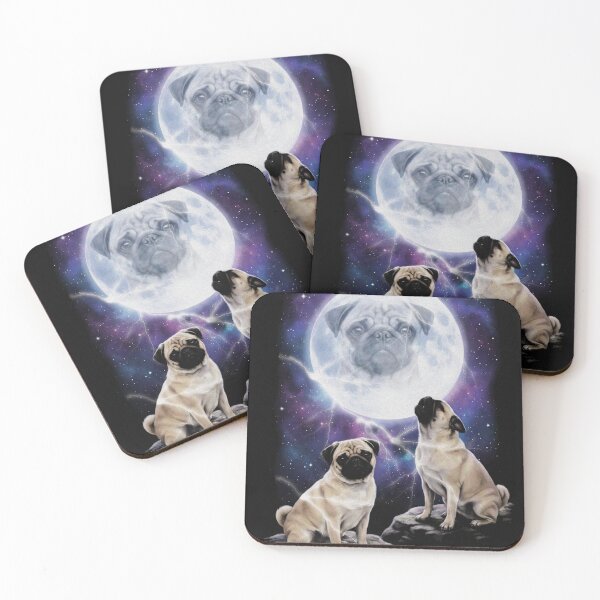 Item preview, Majestic Pugs Howling At The Moon Parody designed and sold by AdyKurniawan.