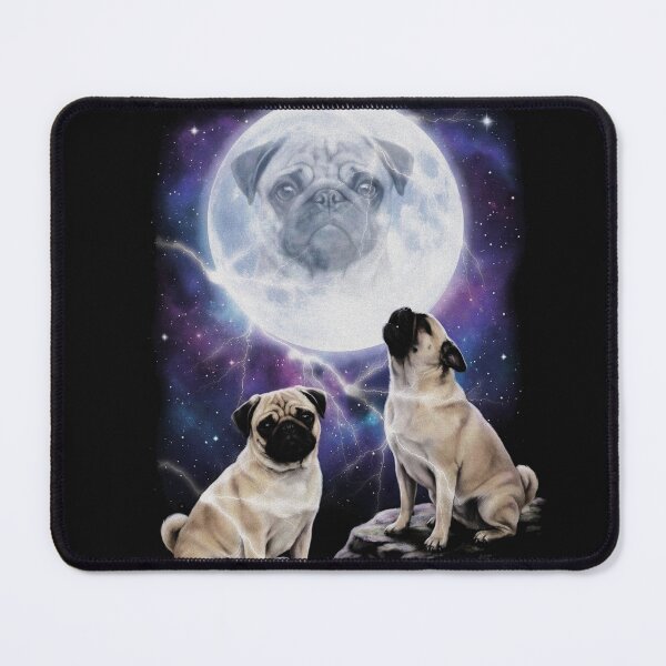 Item preview, Majestic Pugs Howling At The Moon Parody designed and sold by AdyKurniawan.