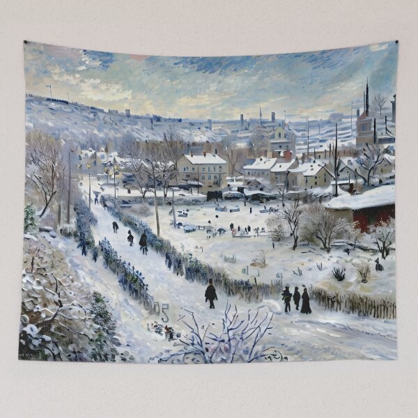Item preview, View of Argenteuil in the Snow - Quiet Atmosphere of a Winter’s Day designed and sold by artdesignsnow.