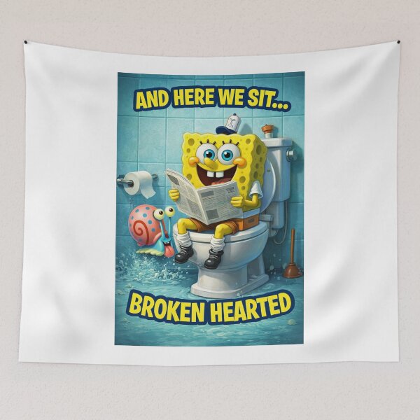 Item preview, Bikini Bottom Cartoon Toilet Scene Parody designed and sold by Aryabek.