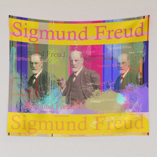 Aperçu de l'œuvre Sigmund Freud Portrait Collage Psychanalyse Pop Art créée et vendue par Mauswohn.