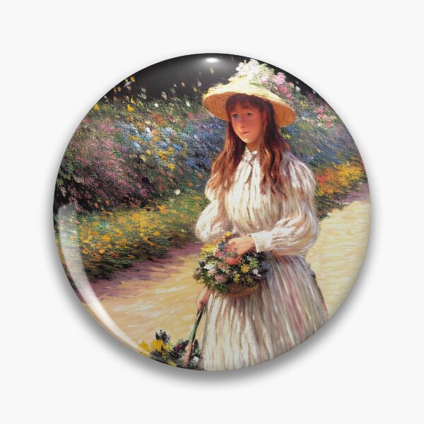 Item preview, Young Girl in the Garden at Giverny - Beauty and Innocence  designed and sold by artdesignsnow.