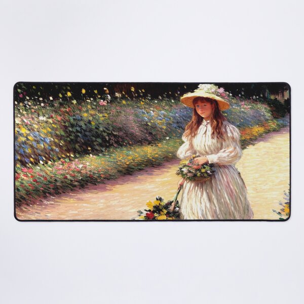 Item preview, Young Girl in the Garden at Giverny - Beauty and Innocence  designed and sold by artdesignsnow.
