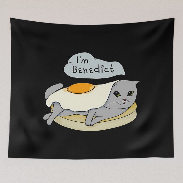 Item preview, Cat Eggs Benedict Food Pun designed and sold by hdukiyxgb46.