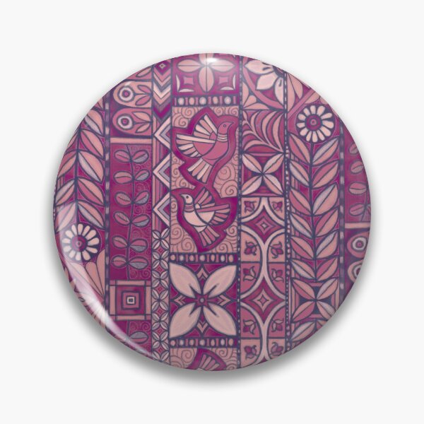 Item preview, Pasifika Garden Doves Dusky Magenta designed and sold by AprilAppleArt.