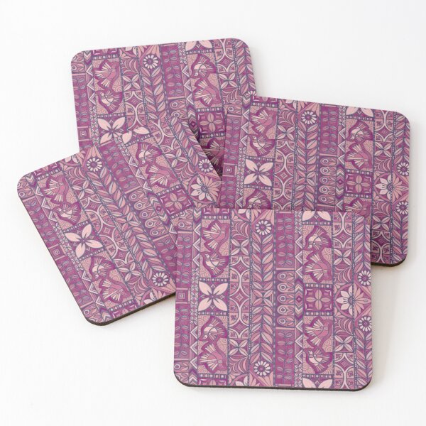 Item preview, Pasifika Garden Doves Dusky Magenta designed and sold by AprilAppleArt.