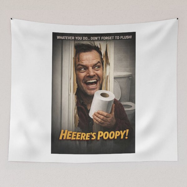 Item preview, Heeere’s Poopy Horror Toilet Parody Funny designed and sold by Aryabek.