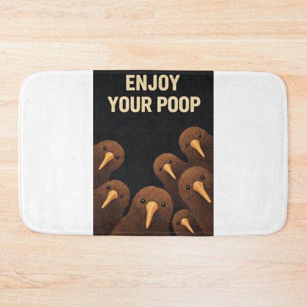 Item preview, Enjoy Your Poop Kiwi Bird Bathroom Wall designed and sold by Aryabek.