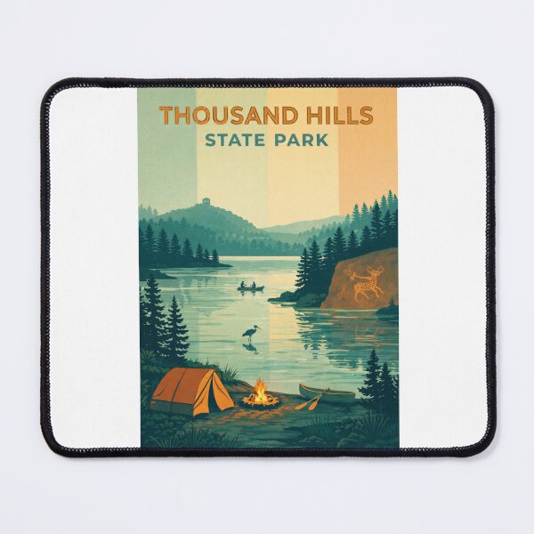 Item preview, Thousand Hills State Park Scenic Camping designed and sold by Aryabek.