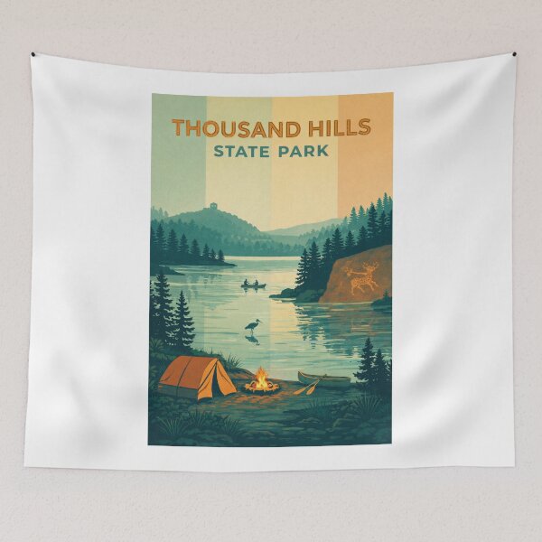 Item preview, Thousand Hills State Park Scenic Camping  designed and sold by Aryabek.