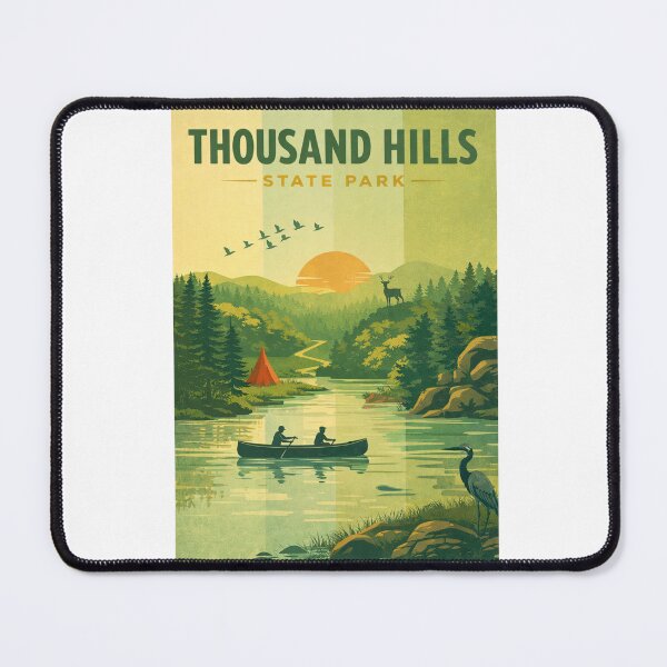 Item preview, Thousand Hills State Park Sunset Canoe Lake designed and sold by Aryabek.