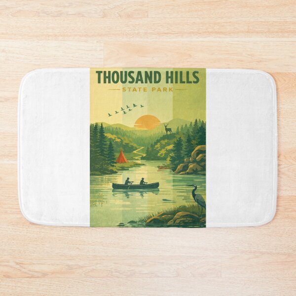 Item preview, Thousand Hills State Park Sunset Canoe Lake designed and sold by Aryabek.
