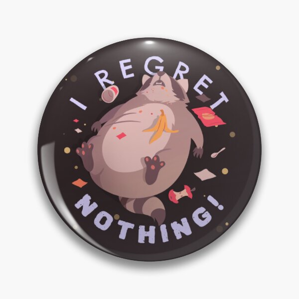 Item preview, Funny "I Regret Nothing" Raccoon - Trash Panda Food Coma designed and sold by MrGlayga.