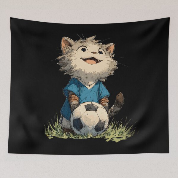 Item preview, Soccer Kitty - Cute Cat Playing Soccer designed and sold by TheDuckprints.