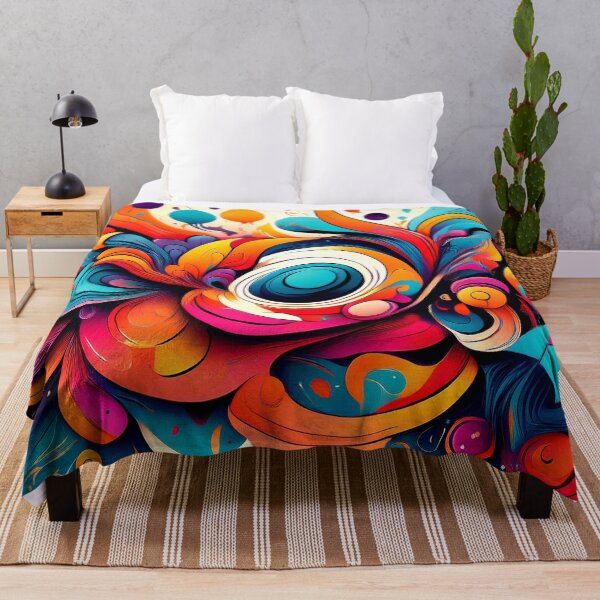 Item preview, Colorful Wallcovering Tapestry, duvet cover, throw blanket, shower curtain designed and sold by CharlottePlaceArt.