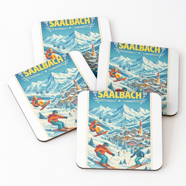 Item preview, Saalbach Austria Alpine Village and Skicircus Saalbach Hinterglemm designed and sold by Aryabek.