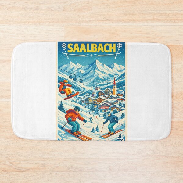 Item preview, Saalbach Austria Alpine Village and Skicircus Saalbach Hinterglemm designed and sold by Aryabek.