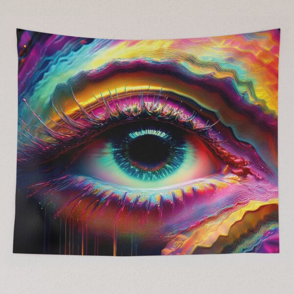 Item preview, Colorful Wallcovering Tapestry, duvet cover, throw blanket, shower curtain designed and sold by CharlottePlaceArt.