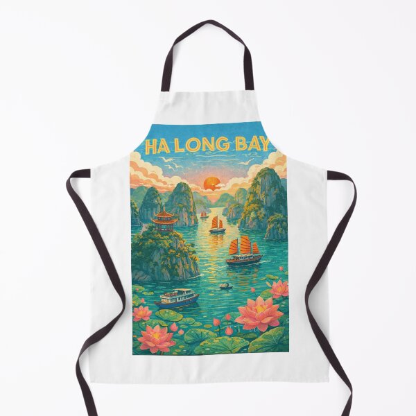 Item preview, Ha Long Bay Vietnam Limestone Karst Seascape designed and sold by Aryabek.
