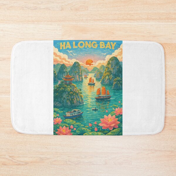 Item preview, Ha Long Bay Vietnam Limestone Karst Seascape designed and sold by Aryabek.