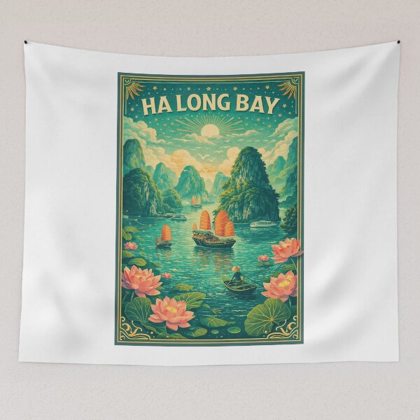 Item preview, Ha Long Bay Vietnam Gulf of Tonkin Island Seascape designed and sold by Aryabek.