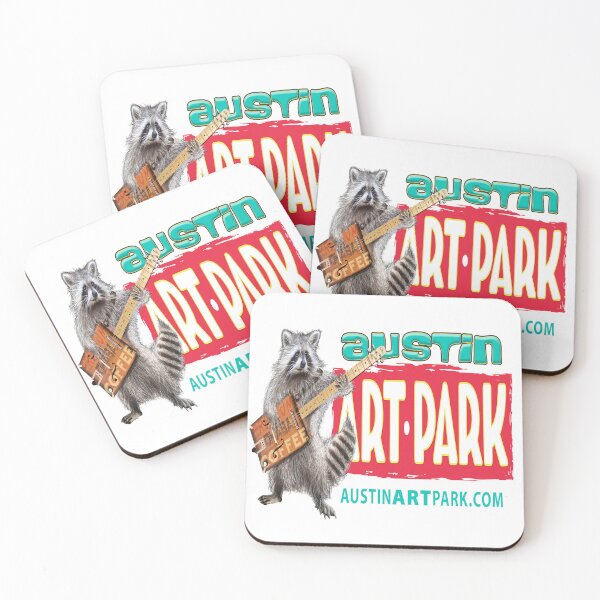 Item preview, Austin Art Park Rikki Raccoon Guitar Scruffy Cat Bass designed and sold by oz10.