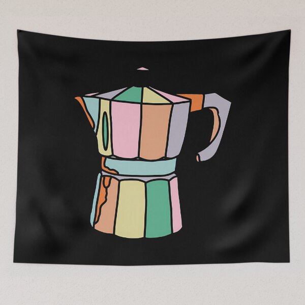 Item preview, Pastel Coffee Pot Illustration designed and sold by hdukiyxgb46.