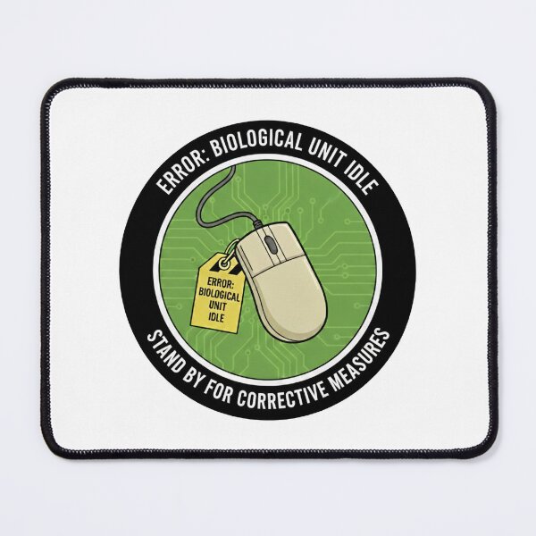 Item preview, Error Biological Unit Idle AI Mouse Sticker designed and sold by octozap.