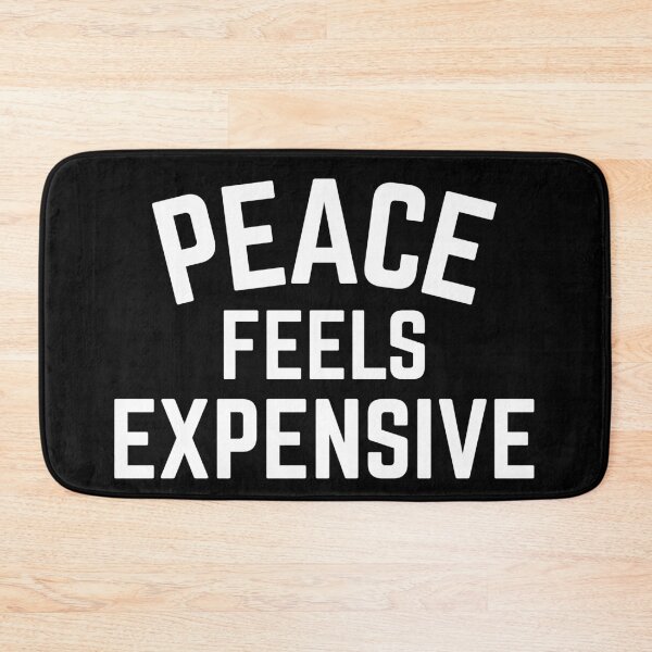 Item preview, Peace Feels Expensive | Retro Minimalist Mental Health Typography designed and sold by MindFuel Studio.