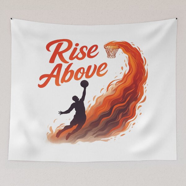 Item preview, Rise Above Basketball Dunk Motivation Athlete Inspirational T-Shirt designed and sold by RMTrendy.
