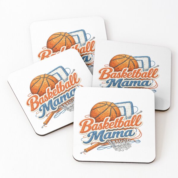 Artikelvorschau, Basketball Mama – Sportmutter im gestickten Aufnäher-Stil entworfen und verkauft von VikArt7.