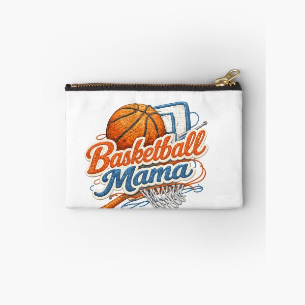 Artikelvorschau, Basketball Mama – Sportmutter im gestickten Aufnäher-Stil entworfen und verkauft von VikArt7.