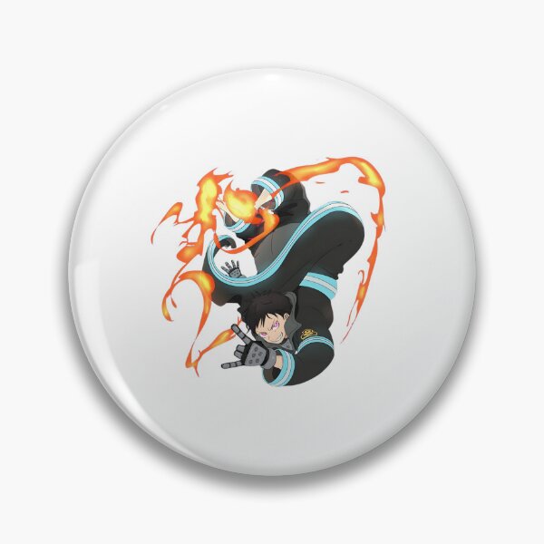 Item preview, Flame‑Wielding Anime Firefighter Illustration designed and sold by lamiarte.