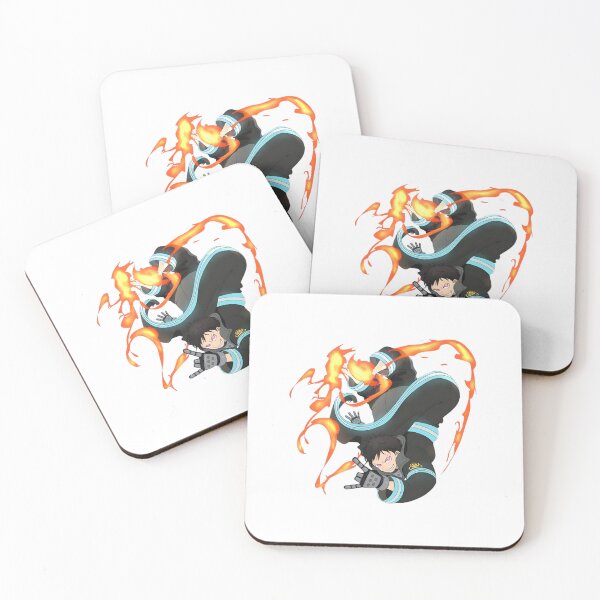 Item preview, Flame‑Wielding Anime Firefighter Illustration designed and sold by lamiarte.