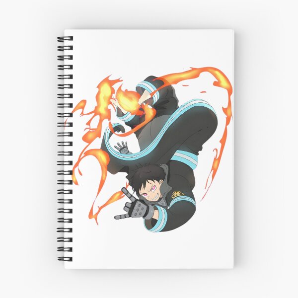 Item preview, Flame‑Wielding Anime Firefighter Illustration designed and sold by lamiarte.