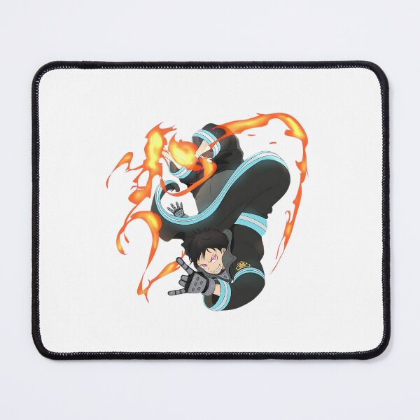 Item preview, Flame‑Wielding Anime Firefighter Illustration designed and sold by lamiarte.