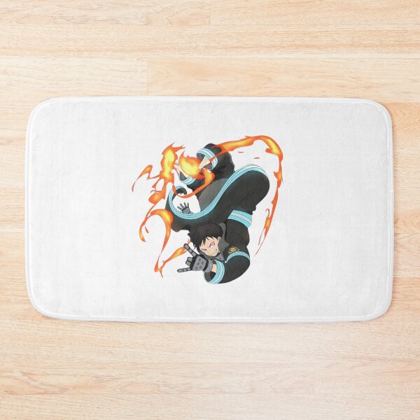 Item preview, Flame‑Wielding Anime Firefighter Illustration designed and sold by lamiarte.