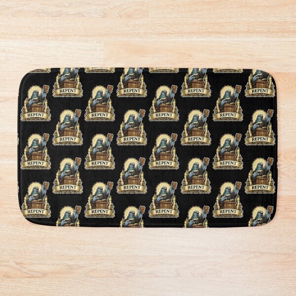 Item preview, Repent Pigeon Preacher – Funny Vintage Religious Meme Illustration designed and sold by EuropeanPrints.