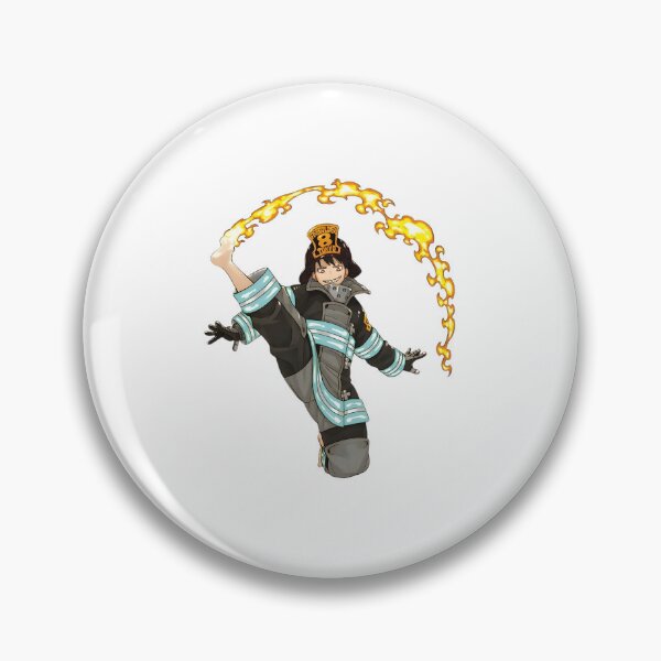 Item preview, Flame‑Wielding Anime Firefighter Illustration designed and sold by lamiarte.
